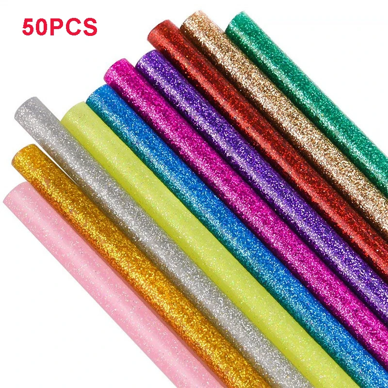 

Colorful Hot Glue Sticks 7/11mmX100mm High Viscosity Electric Glue Gun Silicone Craft Repair Power DIY Tools Glue Bar 50pcs/Lot