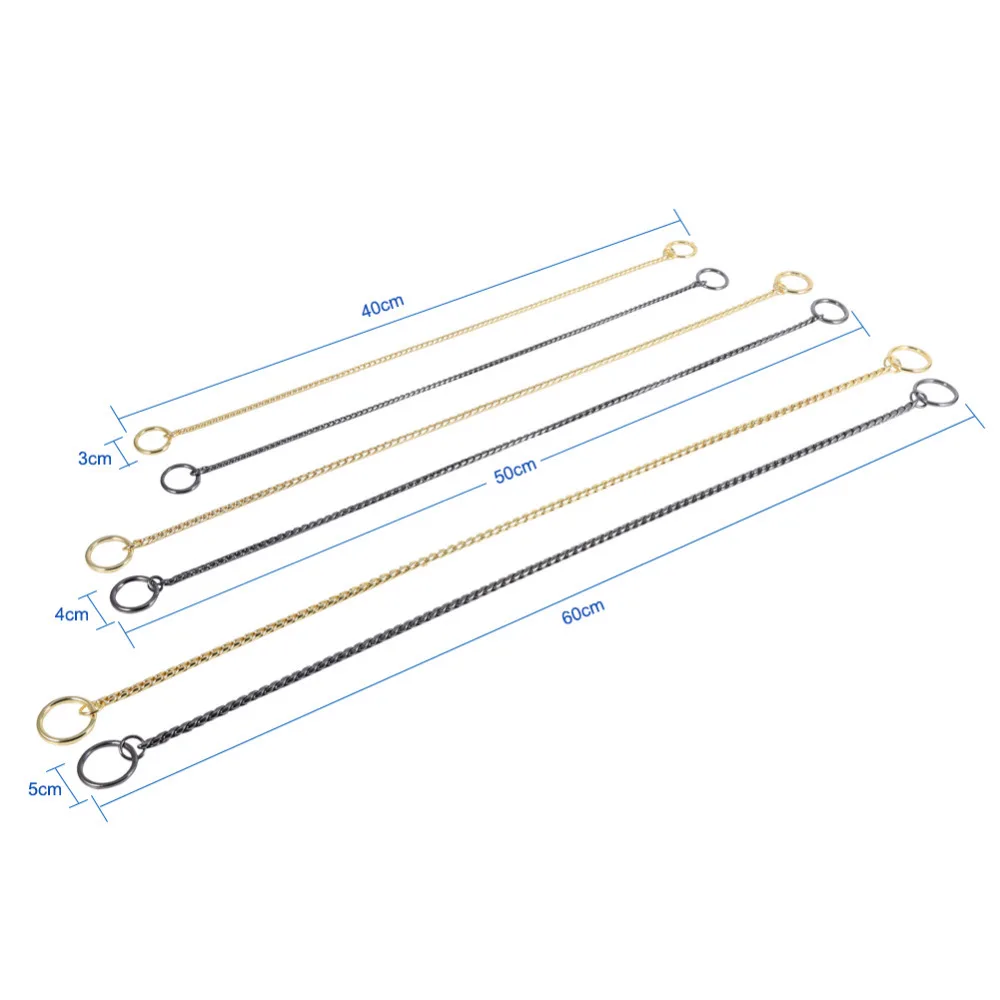 Ошейник для собак Золотой/черный металлический Змеиный цепная упряжь для собаки витое ожерелье домашнее животное собачье шоу обучение чокер ошейник для домашнего питомца, для собаки поводок-цепочка