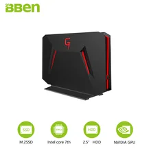 Bben DESKTOP mini computer fast boot quad core I7-7700HQ NVIDIA GEFORCE GTX1060 8GB/16GB RAM 128GB/256GB option 1TB HDD option