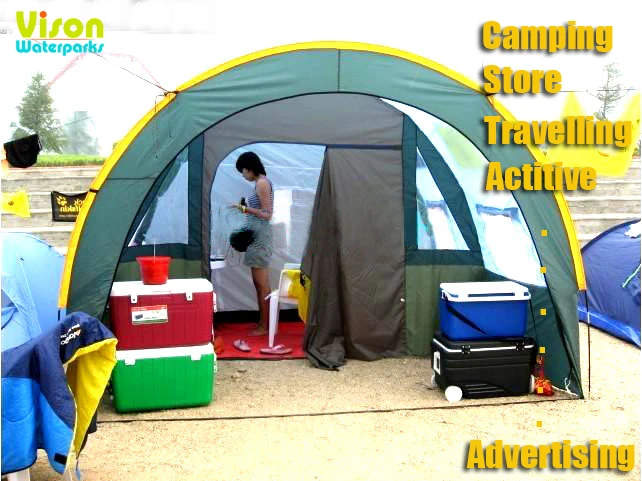 Foldable Portable fiberglass pipe house with two rooms tent sun shelter wigwam for show camping store warehouse Exhibition (7)
