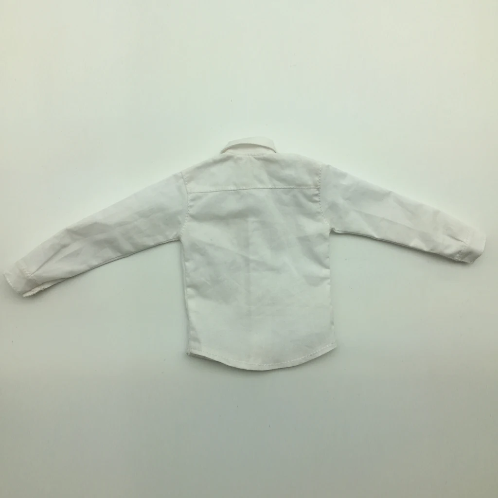 1/6 Scale White Long Sleeve Dress Shirt for 12