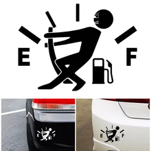 

1 Pcs Funny Car Sticker Pull Fuel Tank Pointer To Full 10CM*14CM Funny Decal Fuel Gage Empty Stickers Vinyl Car Styling