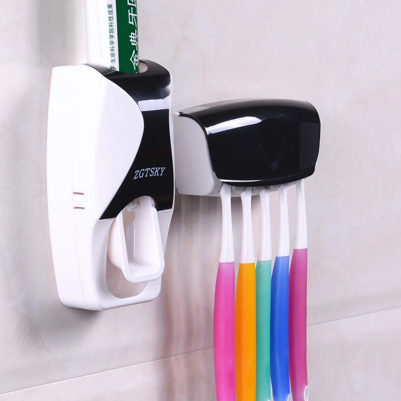 

1PCS Toothbrush rack Automatic toothpaste wash gargle suit lazy toothpaste squeezer Bathroom Shelves Bathing Acces