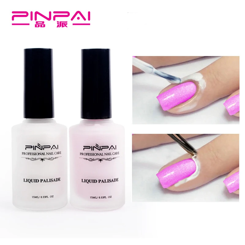New High Quality Pink White Clear UV Gel Crystal Nails Peel Protector