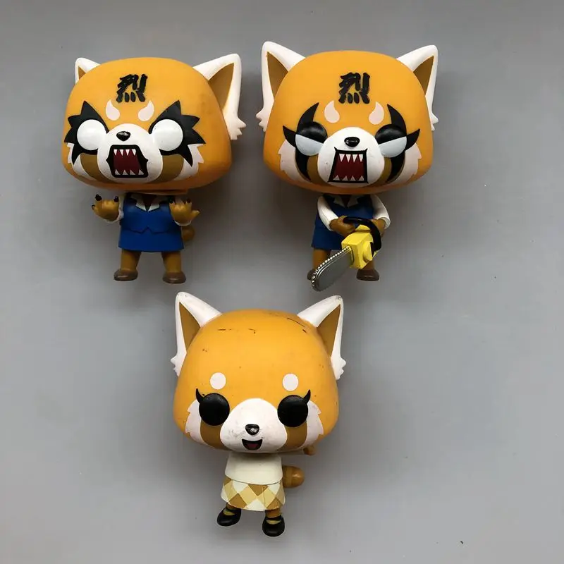 Оригинальный Funko pop Подержанный Sanrio: Aggretsuko Retsuko с Бензопилой виниловая экшн