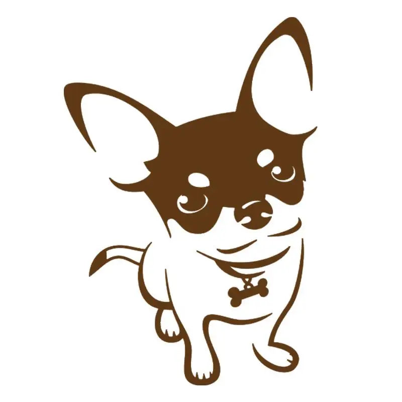 

HotMeiNi Car Sticker Jdm styling Chihuahua Dog Rear Windshield Bumper Vinyl Truck Body Decal Waterproof 9.6*13.7CM