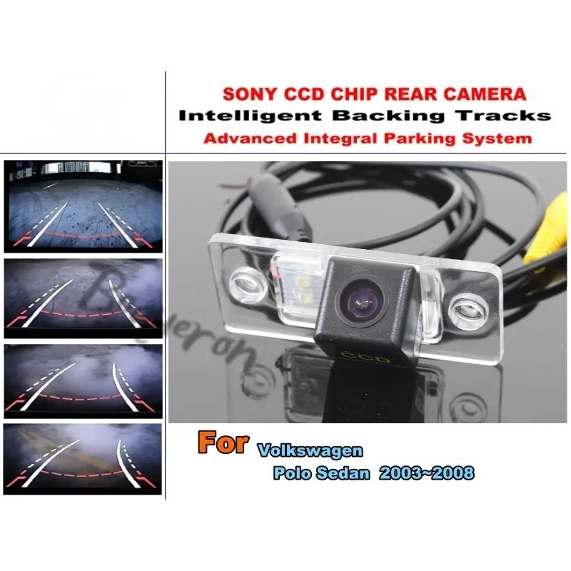 

Intelligent Car Parking Camera / Dynamic Tragectory Rear View Camera CCD Night Vision For Volkswagen VW Polo Sedan 2003 ~ 2008