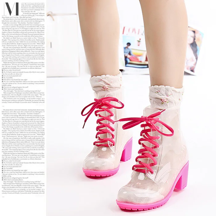 clear jelly rain boots