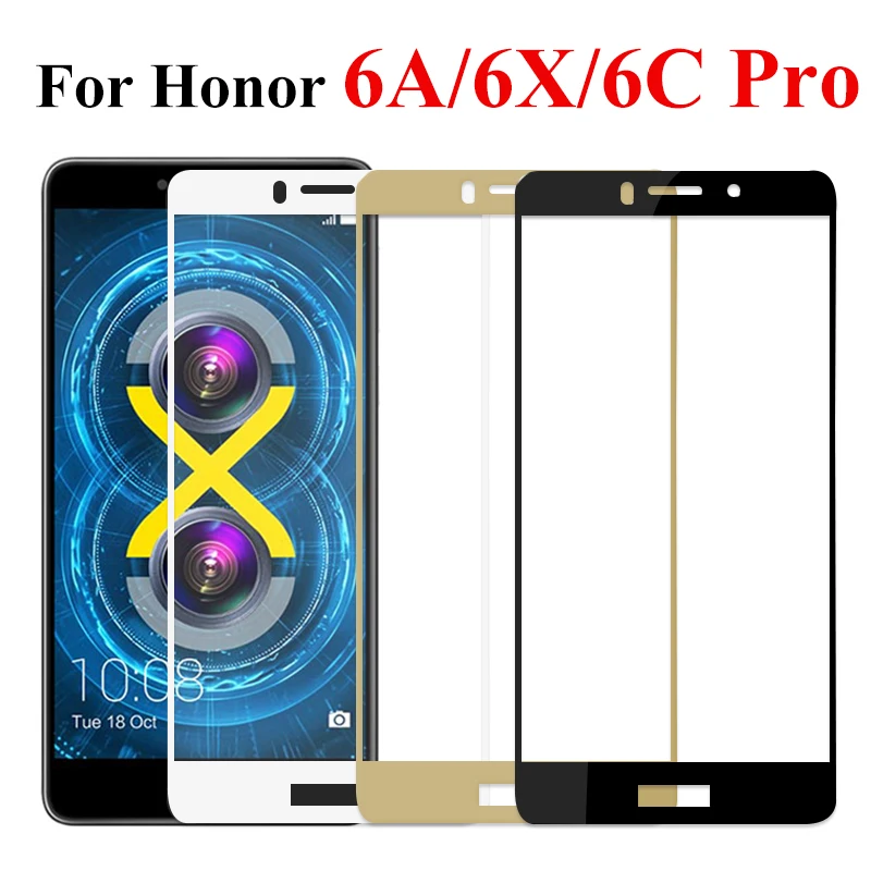 

Protective glass on for huawei honor 6c pro 6a 6x 6 c x a armored cam a6 c6 x6 tempered glas screen protector xonor film cover