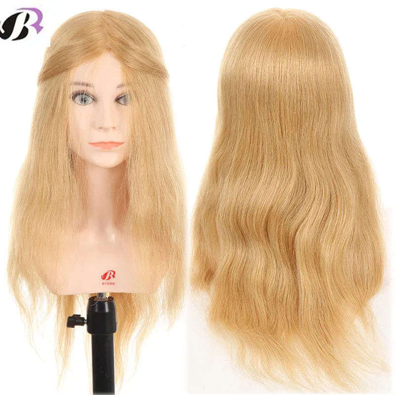 Master Hairdressing Training Heads 100 Real Human Hair 18