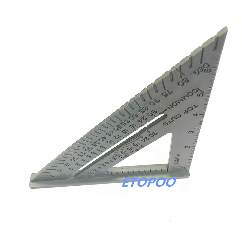 

1Pcs 7inch plastic Square Roofing 90degrees Triangle Angle Protractor Carpenter's Measuring Sharpeners Layout Tools