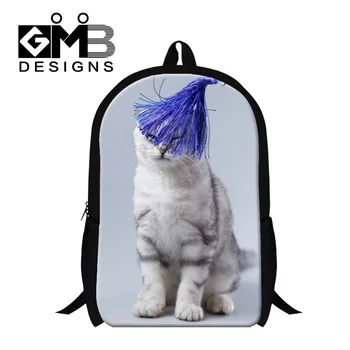

Dispalang 16 Inch Backpack Animal School Bags For Teenagers Girls Cat 3D Print Kids Schoolbag Multi-function Travel Bags