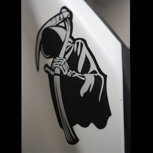 

car stickers death 15cm x 8cm applique car motorcycle e-bkie reflective waterproof vinyl stickers decals