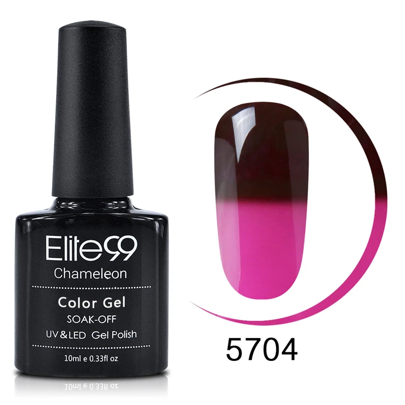 Elite99 Гель-лак для ногтей, меняющий температуру, 100 цветов, Термальный, меняющий цвет, долговечный УФ/светодиодный лак для ногтей