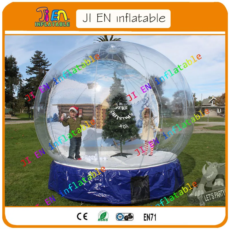 3 5m dia inflatable christmas snowglobe/ inflatable christmas dome balloon photobooth / cheap