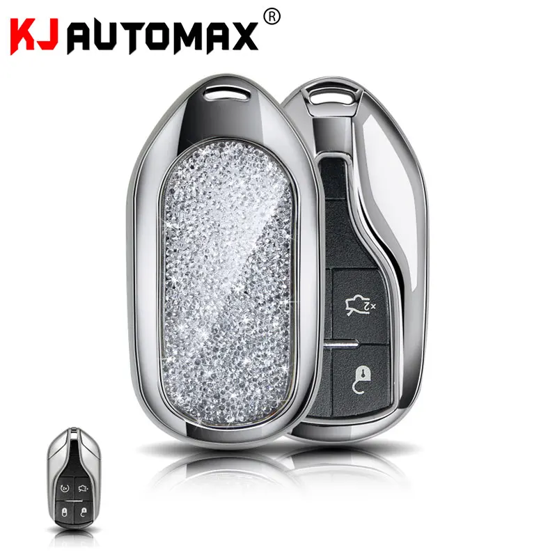 KJAUTOMAX для Maserati ключ оболочки Хрустальный Ключ Пряжка Preciosa кристалл|Футляр