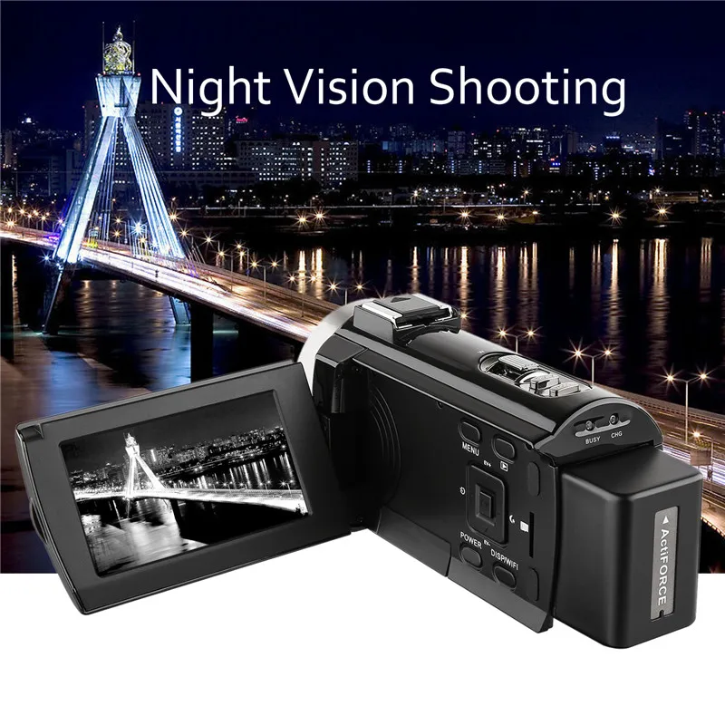 Горячая 3 дюймов Сенсорный экран 4 К Nightshot видеокамеры 48MP 1080 P Wi Fi цифровой фото
