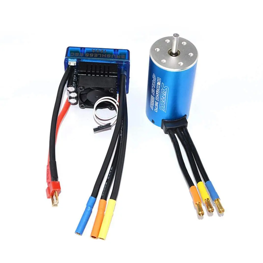 

Waterproof 3670 2150KV Brushless Motor +Sensorless 120A Brushless ESC (3670, 2150KV,120A)
