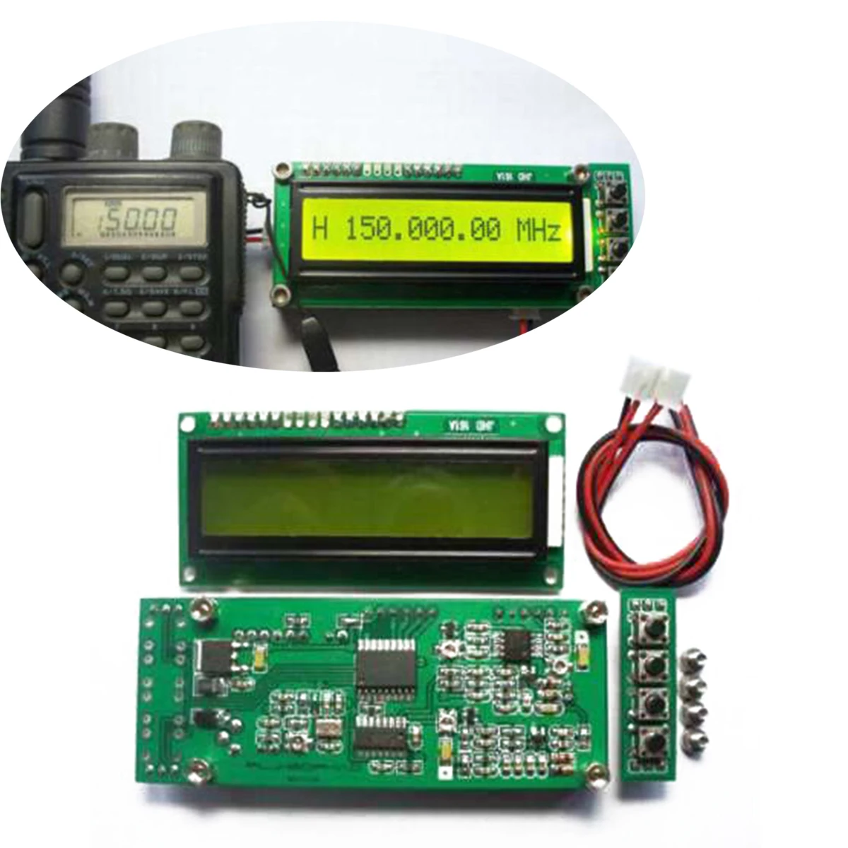 0.1 MHz-1200 MHz 1.2GMZ Frequentie Counter Tester Meting LCD Mayitr Voor Ham Radio