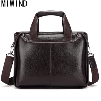 

MIWIND Simple Briefcases Business Men Briefcase Bag High Quality Man Bag Shoulder bags Crossbody Bags TAX1146