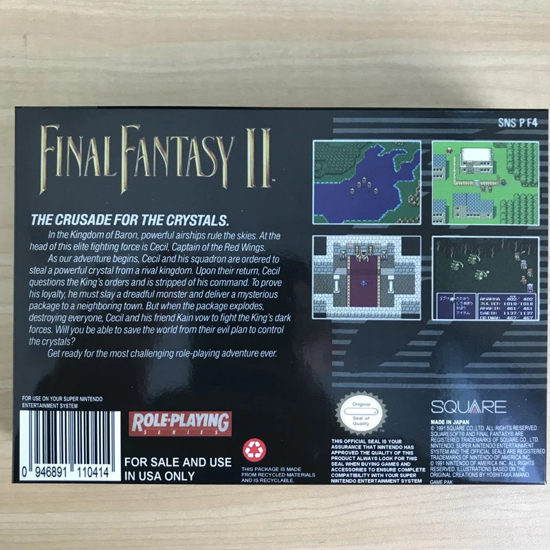Final Fantasy II 16bit  game cartidge US Version
