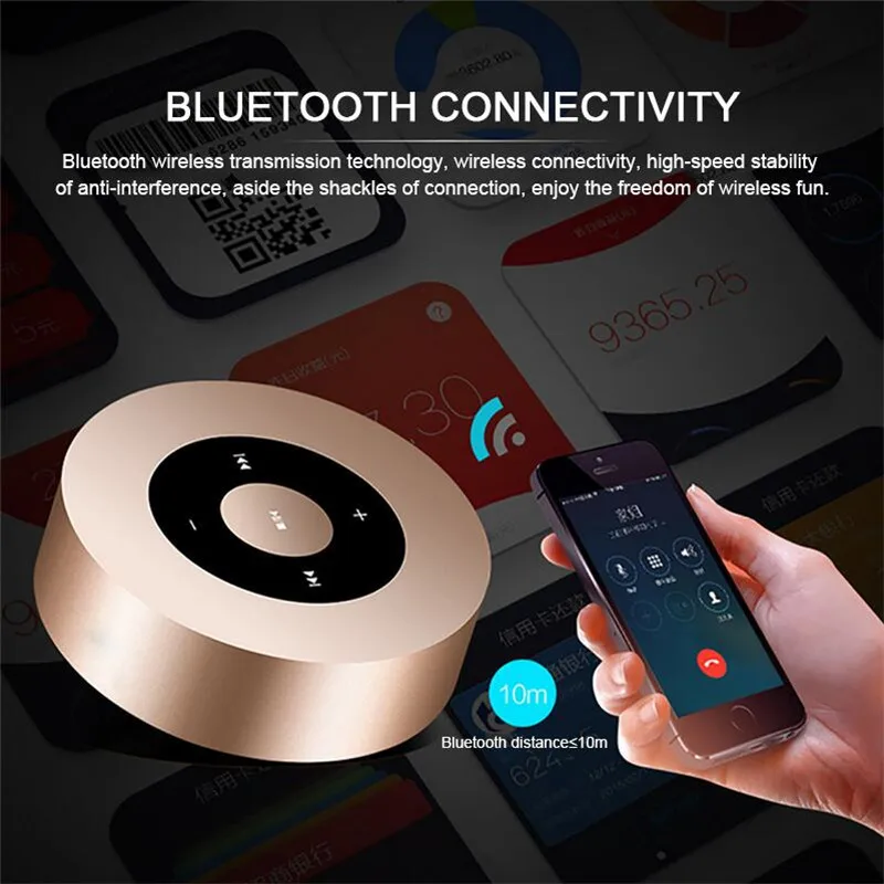 Bluetooth Speaker Wireless For iPhone Android MP3 Portable Audio Subwoofer Bass Speakers  Support 32G TF Card Mini Speaker04