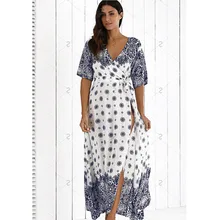 4xl 5xl Большие размеры женская одежда 2017 Boho Хиппи Летняя Пляжная туника длинное платье печати большой/Большие размеры Макси приталенное платье vestidos