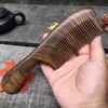 Unisex Sandalwood Comb Women Men Home Travel Wood Anti-static Fine-tooth Comb Wooden Handles ► Photo 3/6