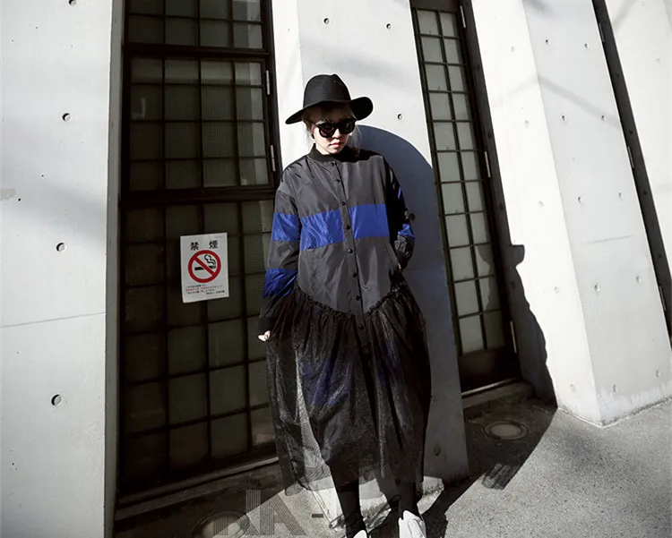 Automne Maille Outwear Longue Streetwear Mode Patchwork Rayé Whitney Femmes Ww 2275 Veste Wang 2018 Manteau Noir AqxTR