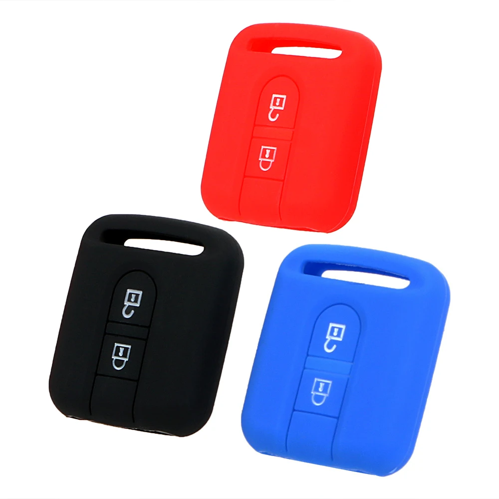 

Key Cover Fob Key Case for Car 2 Buttons Silicone Key Protect Bag For Nissan Qashqai Micra Navara Almera Auto Accessories