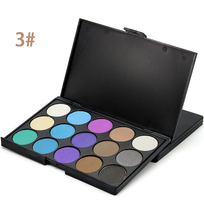 

Fashion 15 Earth Color Matte Pigment Glitter Eyeshadow Palette Cosmetic Makeup Set Nude Eye Shadow Palettes