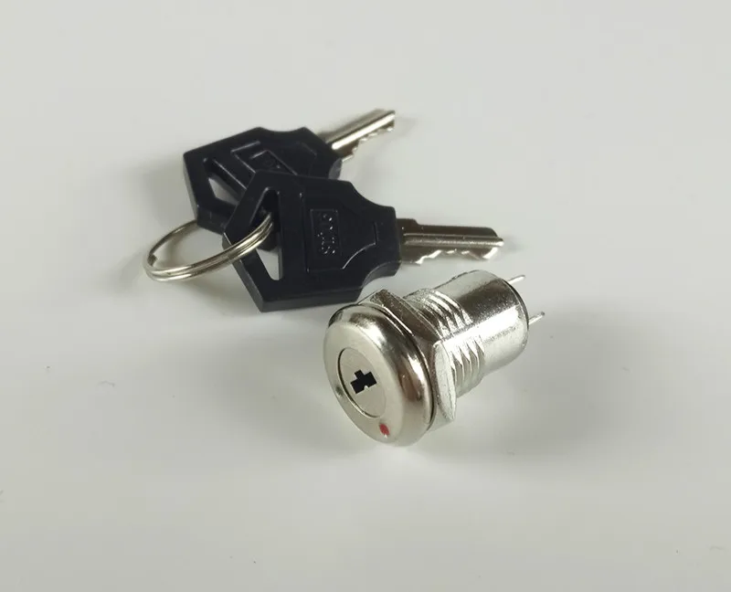 

Stainless Steel Electronic Key Switch ON OFF Lock Switch Phone Lock Security Power Switch S1203 2PIN 2 Keys
