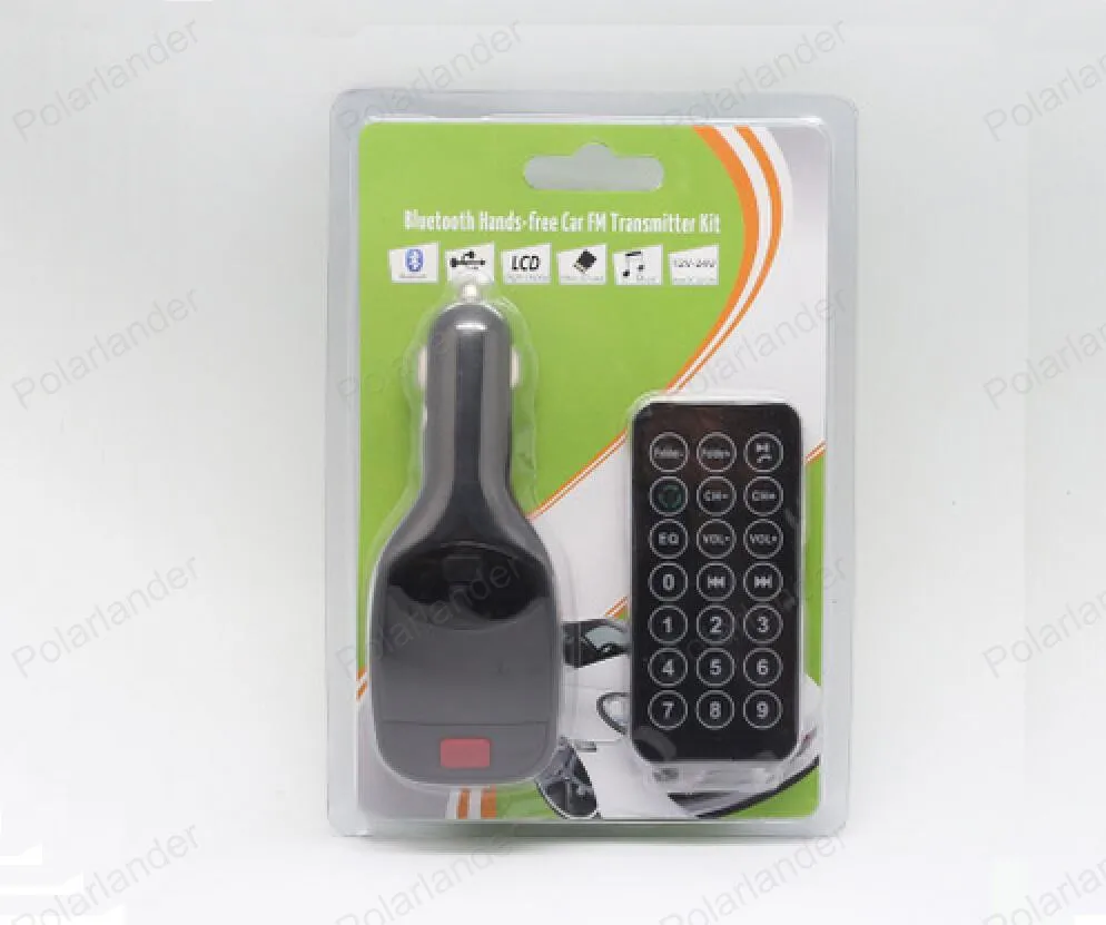 Bluetooth MP3 PlayerHandsfree автомобильный комплект AUX Hands Free FM передатчик с двойным USB SD LCD