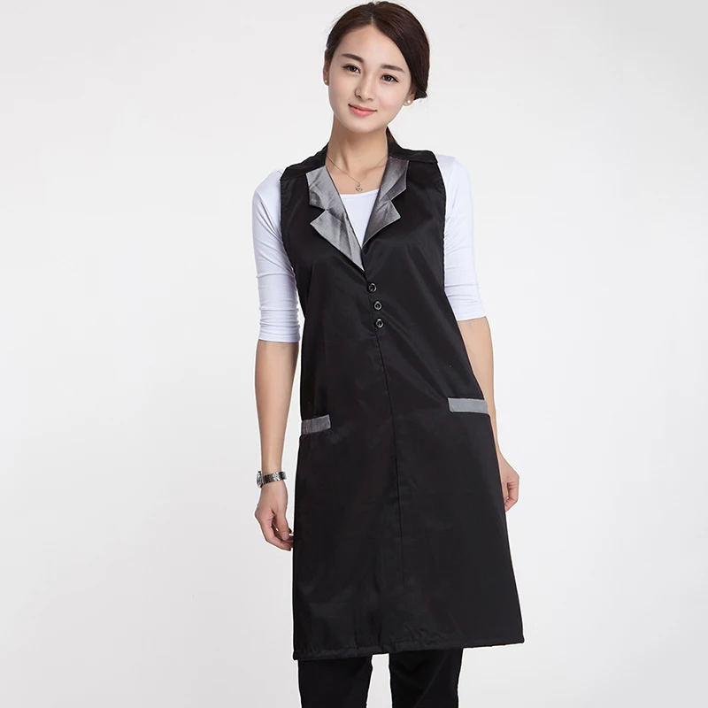 Buy Hairdresser Working Clothes with Collar Salon Barber Hairdressing Apron
