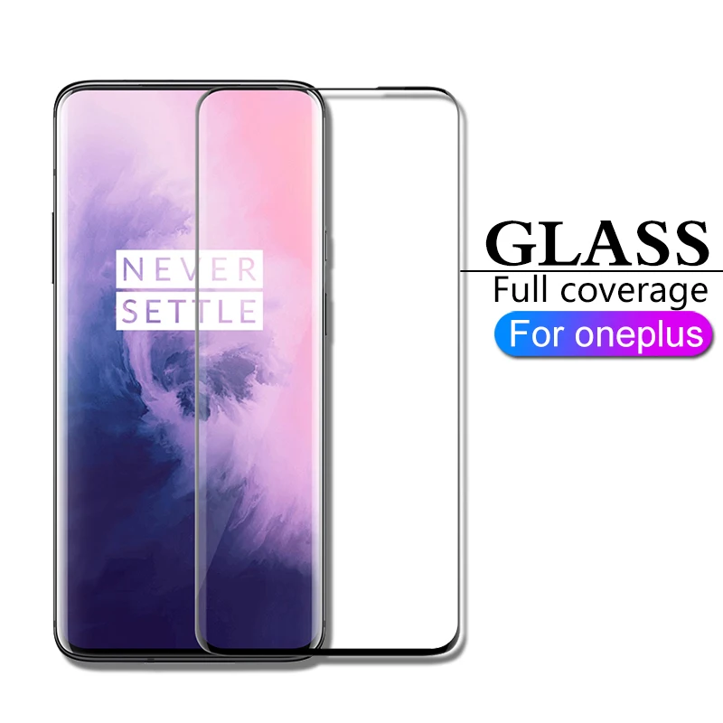 

HICUTE Full coverage protective glass for oneplus 7 7 pro 6 6T 5 5T glass on oneplus 7 pro 7 6 5 screen protector Tempered glass