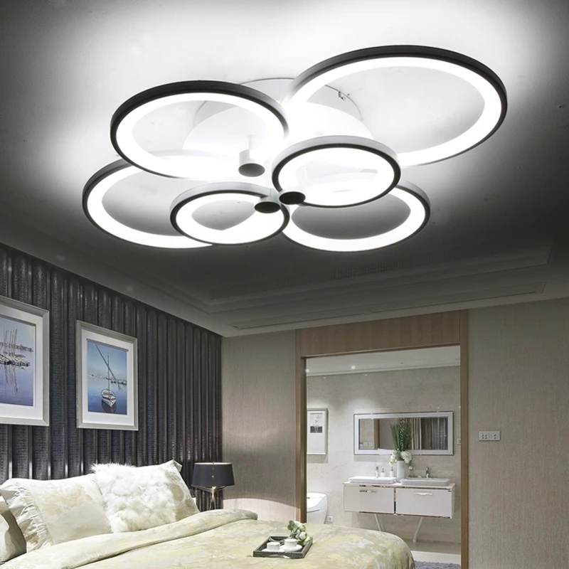 IRALAN, современная светодиодная Люстра для гостиной/кабинета, спальни, дизайнерский кольцевой декор, люстры, дизайнерский домашний белый большой светильник