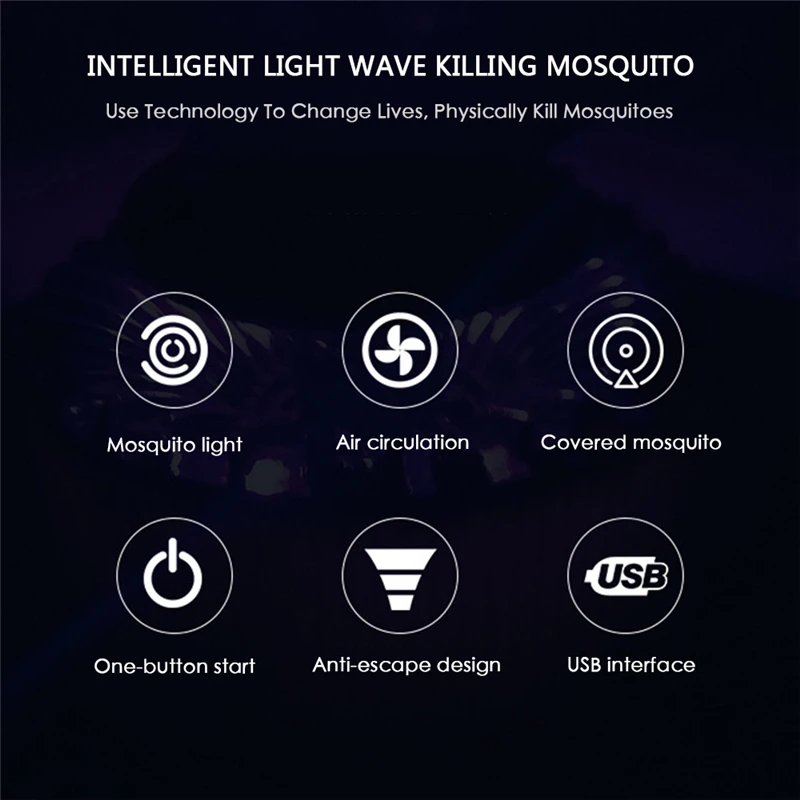 Умный дом домашний комплект умный фотокатализатор светодиодный фиолетовый свет лампа репеллент ловушка для насекомых свет УФ свет ловушка для уничтожения лампа