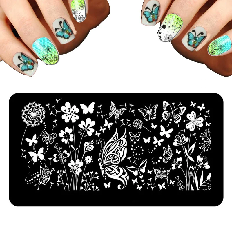 2016 New Set Nail Stamping Plates Fashion Designs Nail Art Templates Big Nail Stamp 12X6cm DIY Plates For Stamping Nail Art
