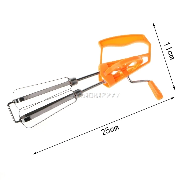 Поворотный ручной венчик для яиц миксер из нержавеющей стали ручной Шейкер Кухня# H0VH# Прямая поставка