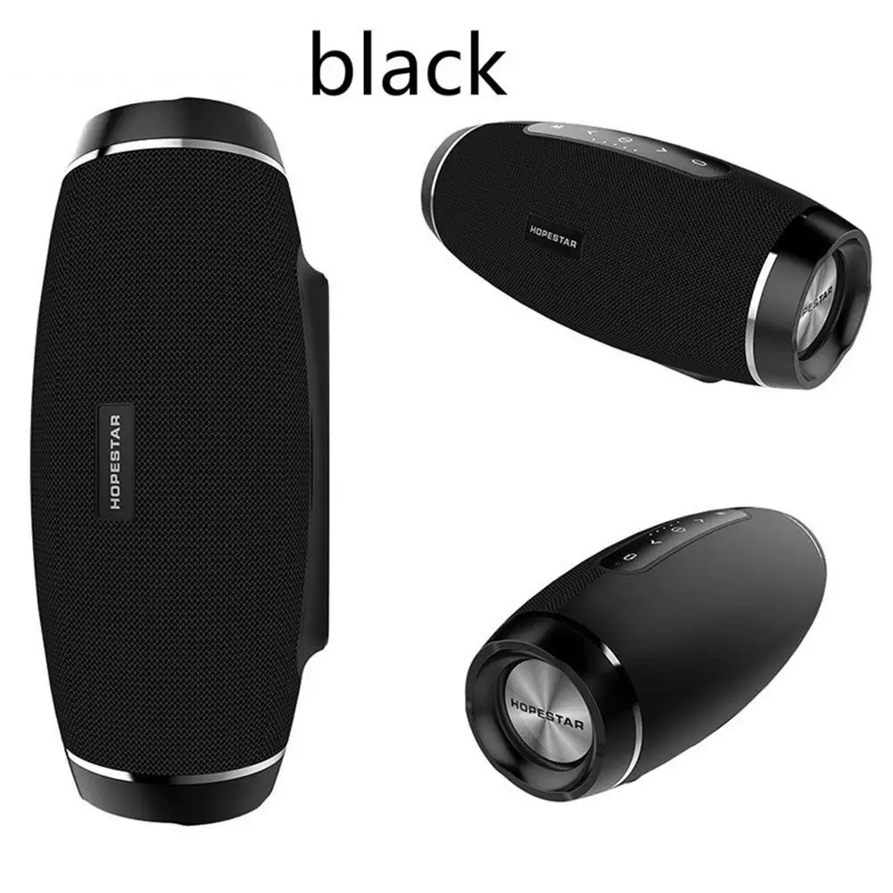 H27 Bluetooth динамик, портативные колонки стерео беспроводной с микрофоном банк питания Поддержка TF карты для смартфонов планшет ноутбук - Цвет: Black