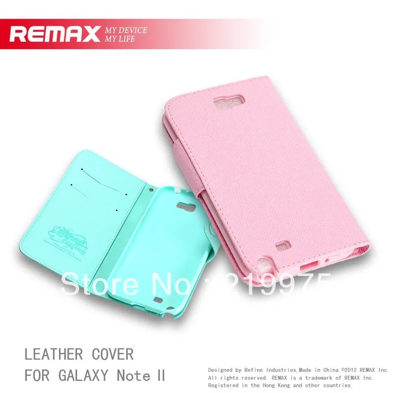 Good quality Remax Leather Cover Wallet Magnetic Closure for Samsung Galaxy Note 2 N7100 65pcs/ lot free shipping |