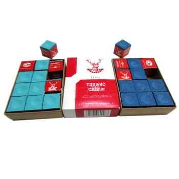 

12Pcs Snooker Billiard Chalks High Quality Pool Cue Stick Chalk Oily Dry Billiard No-slip Chalk Indoor Sport Accessories