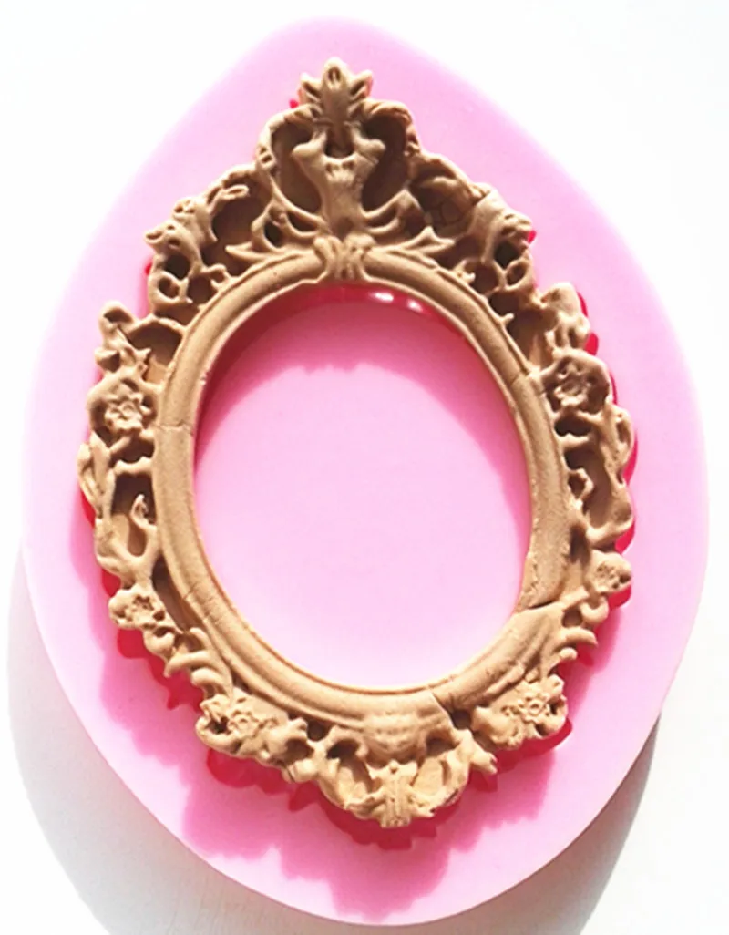 9335 Retro Frame Silicone Fondant Mold Sugar Mold Chocolate Mold Cake