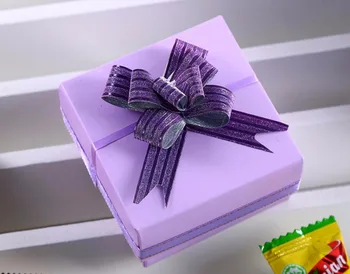

200pcs Flower Candy Box Chocolates Boxes With Ribbon For Wedding Party Baby Shower Favor Gift
