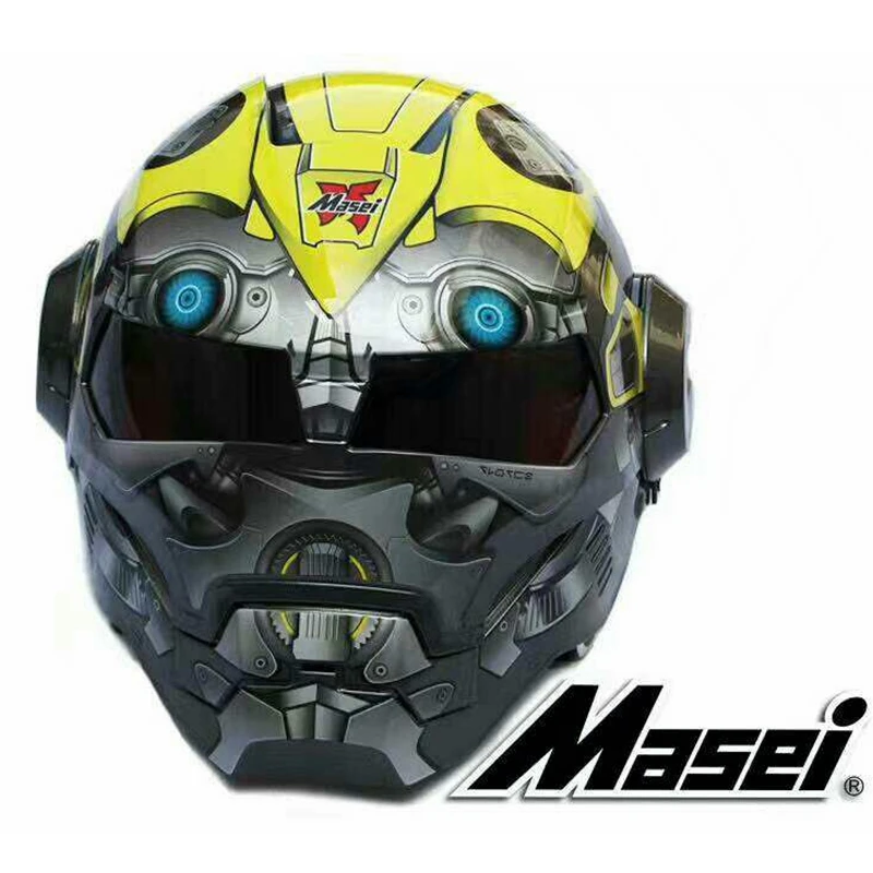 2017 Новый шлем Bumblebee MASEI 610 Железный человек мотоциклетный полушлем с открытым
