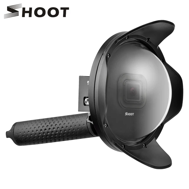 US $29.91 SHOOT 6 inch Diving Dome Port for GoPro Hero 7 6 5 Black Sports Camera with Waterproof Case Dome fo
