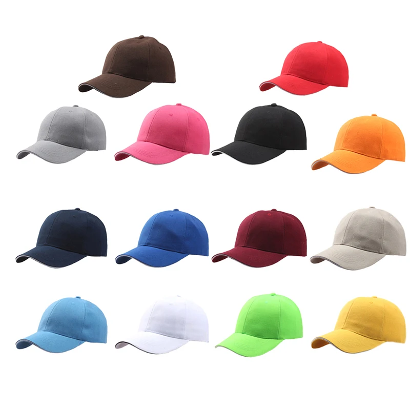 

10Colors Men Women Sun Visor Baseball Cap Hat Adjustable Caps Solid Color Fashion Boy Snapback Hat Caps