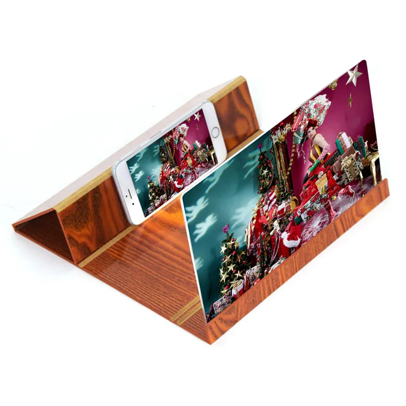 

Dropship magazine holder Book cd rack 12inch log 3d mobile phone screen HD anti-fog radiation video desktop lazy folding bracket