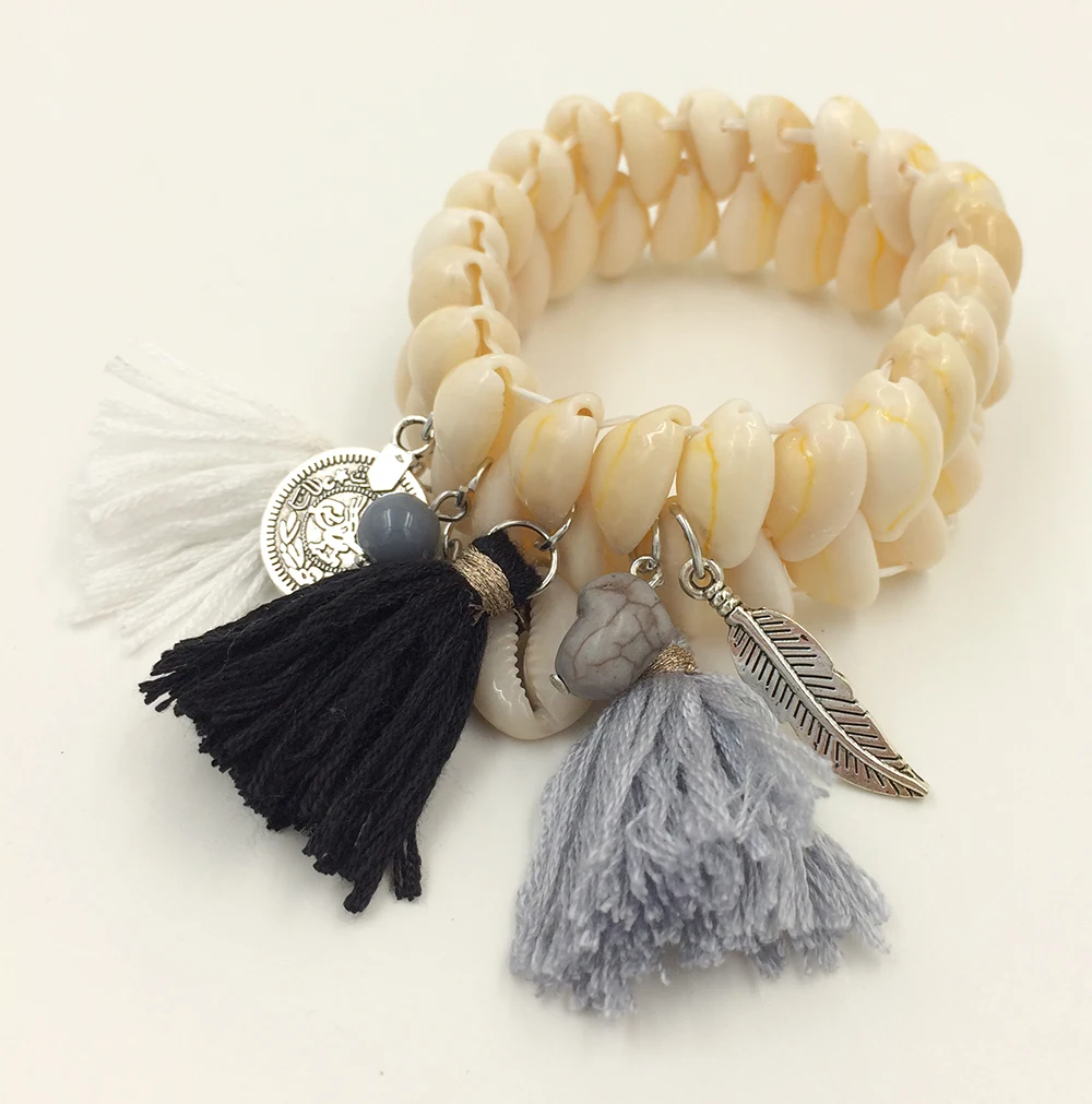 New Ethnic Handcraft bracelets friendship bracelet tassel charm bracelet bangle cowrie shells Beaded Bohemia Bracelets