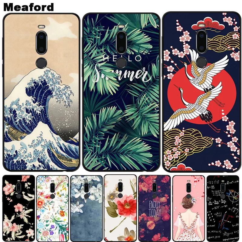 

For Meizu M8 Lite M 8 Case Cartoon Printed Soft Black Bumper For Meizu M8 Silicon TPU Cover For Meizu M8 Lite M8Lite Phone Cover